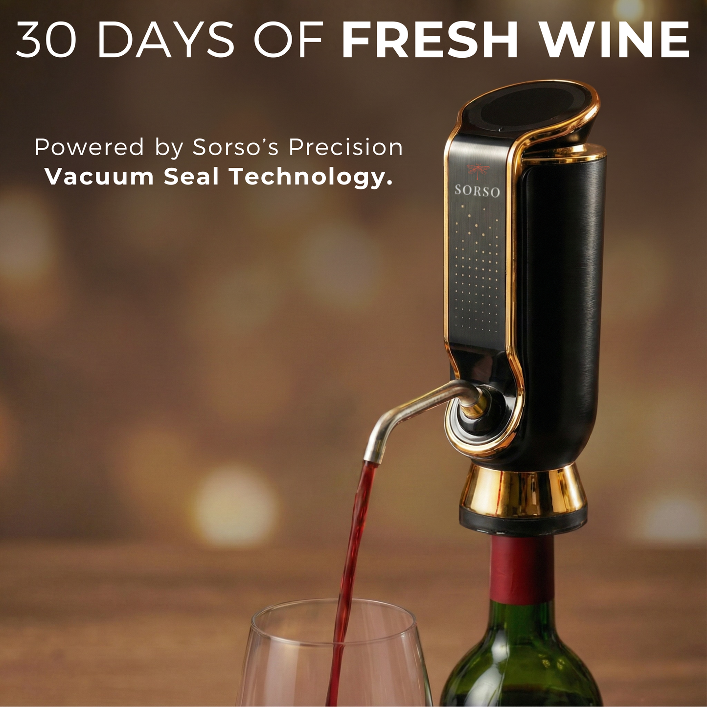 Sorso Wine Aerator, Preserver & Dispenser